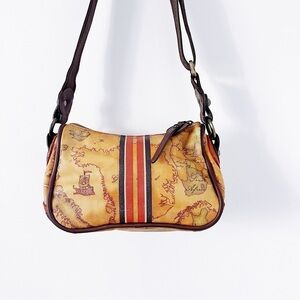 Alviero Martini • 1 Classe map purse Geo Classic shoulder bag crossbody leather